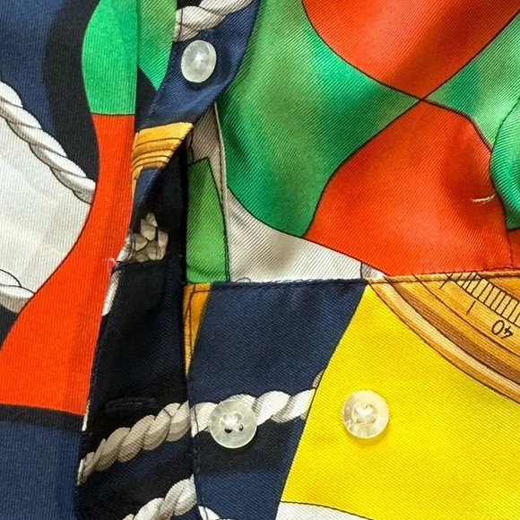 RARE Vintage 90s Polo Ralph Lauren Silk Shirt RRL - Picture 5 of 12